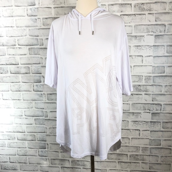 IVY PARK Tops - Ivy Park White Short Sleeve Tee with Hood